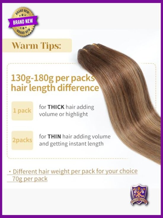 Clip in Real Human Hair Extensions 14 Inch 7pcs 130g Straight